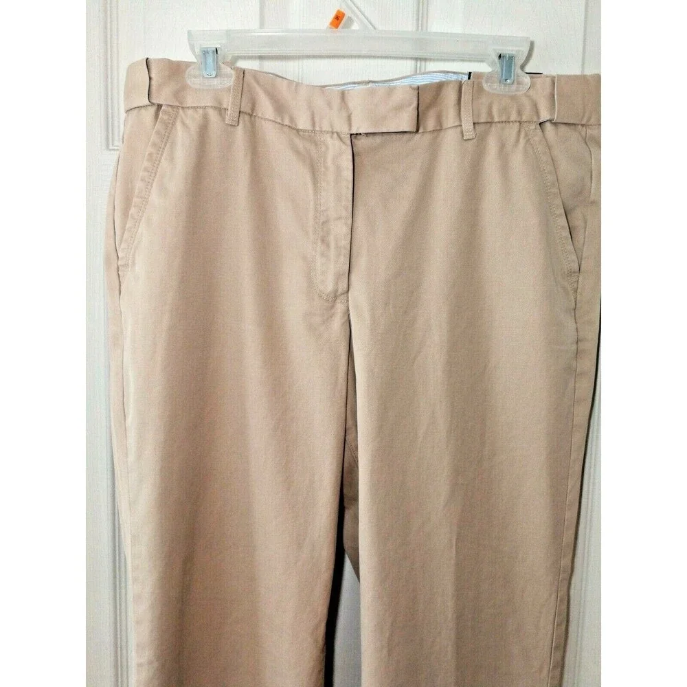 Lands' End Light Khaki Women Heritage Chino Boot Cut Pants 12 X 31 RSVP $39 - Picture 2 of 12